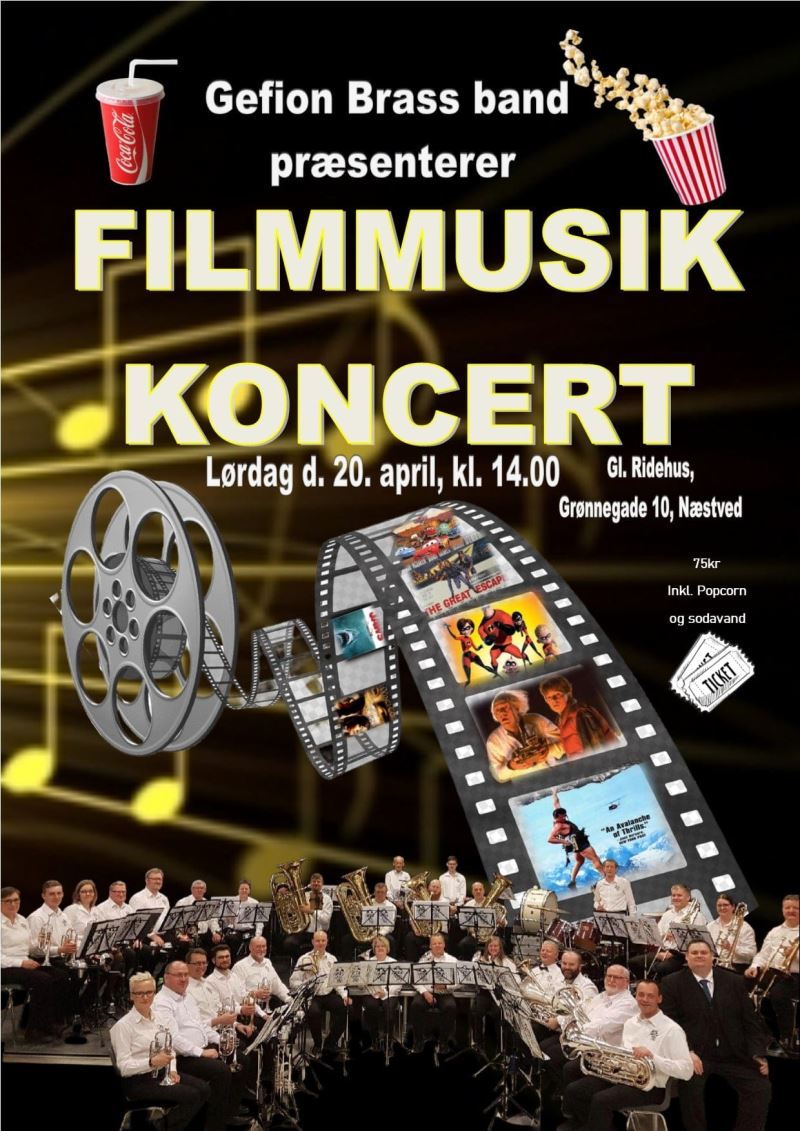 Filmmusikkoncert med Gefion Brass Band 20. april kl. 14:00