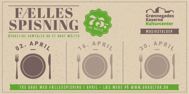Fællesspisning 02. april kl. 18:00