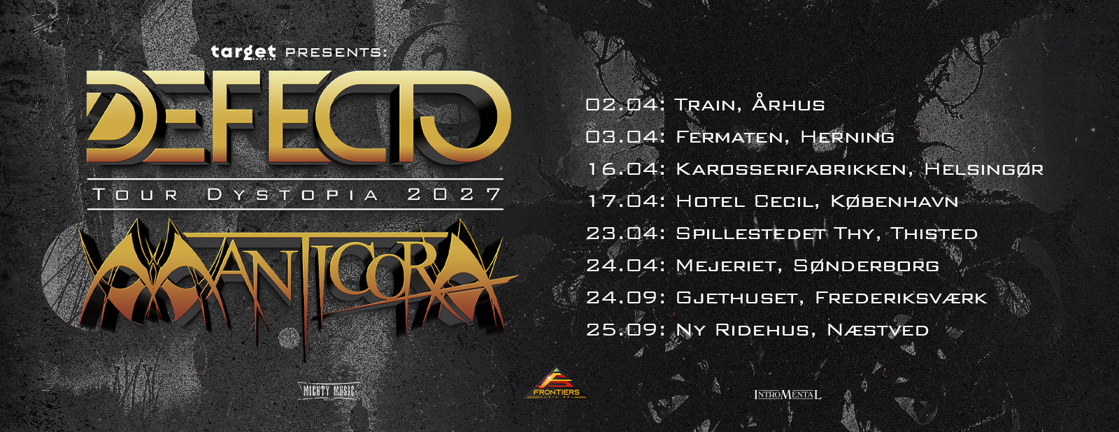 DEFECTO & MANTICORA 25. september kl. 20:00