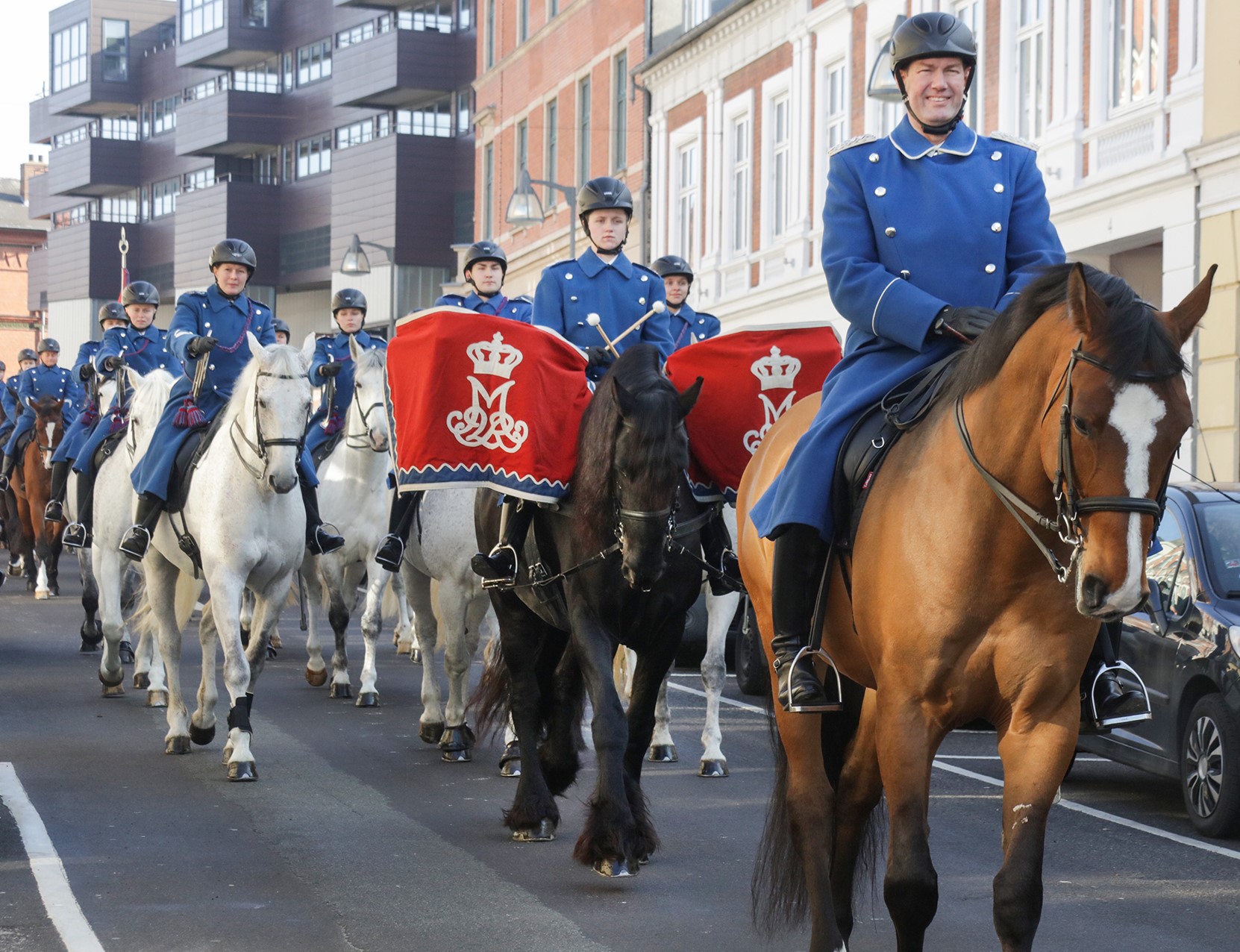 Byridt med Gardehusarregimentets Hesteskadron 12. februar kl. 11:00