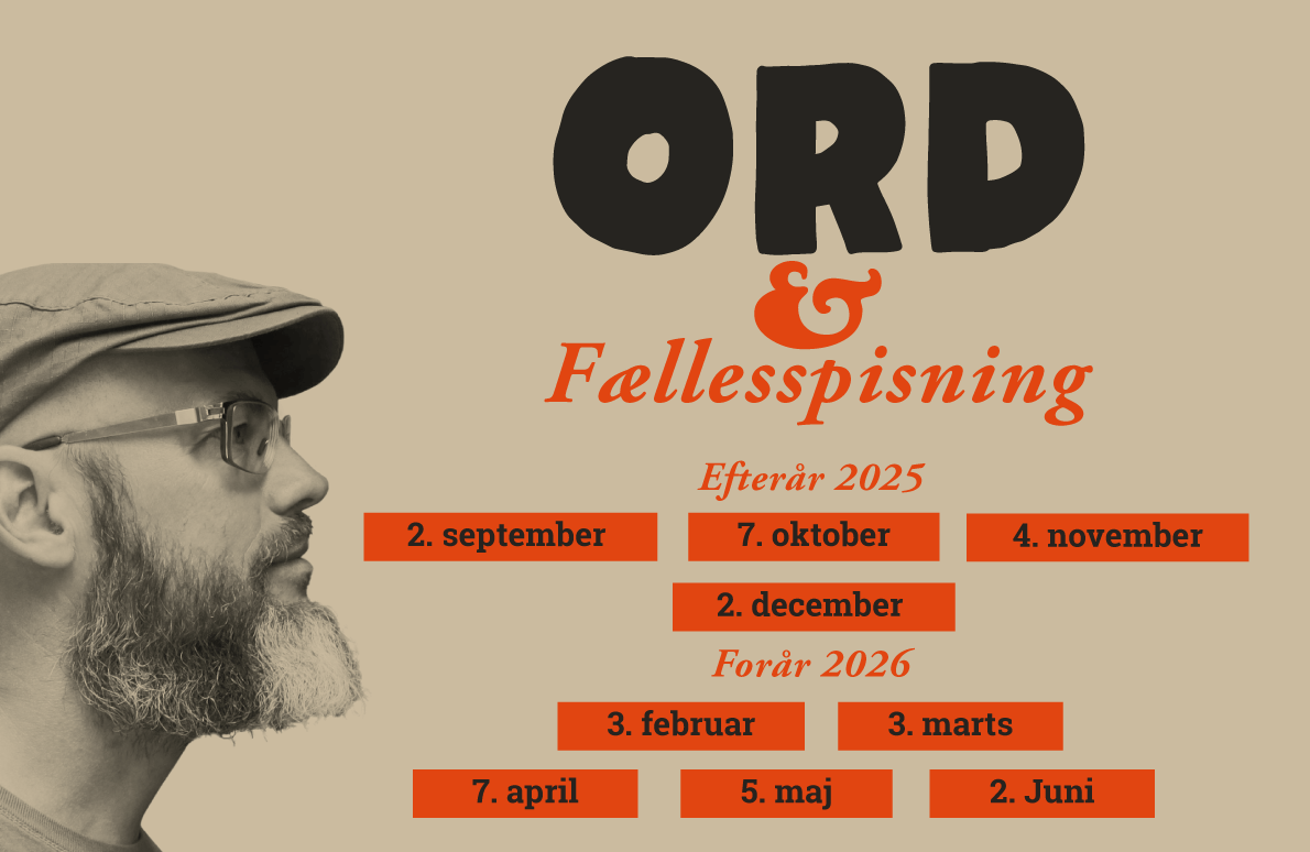 ORD med fællesspisning 02. september kl. 18:00