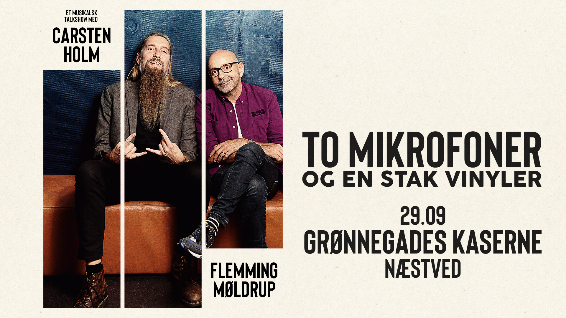 To mikrofoner og en stak vinyler 29. september kl. 19:00